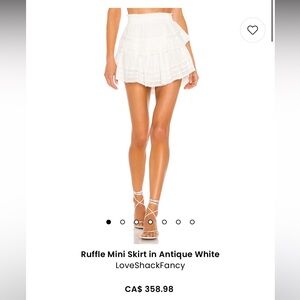 Loveshackfancy xs antique white ruffle skirt
